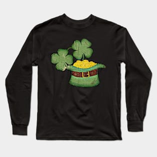 Awesome St Patricks Day Shamrock Vintage Long Sleeve T-Shirt